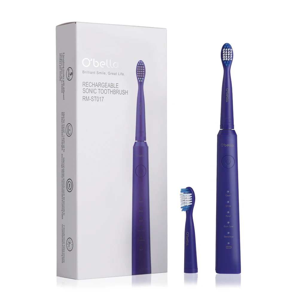 

Obella ST017 Waterproof Electric Toothbrush USB Rechargeable Upgraded Sonic Electrric Toothbrush Ultrasonic Toothbrush