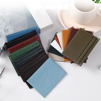 

PU Leather ID Card Holder Bank Credit Card Gift Box Slim Card Case Slim Wallet Organizer Case Business Credit Card Pouch Black