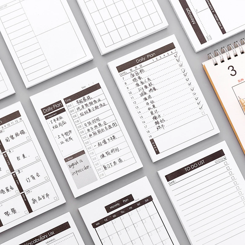 Еженедельник для ноутбука caderno zeszyty szkolne libreta sticky papeleria memo pad notas adhesivas