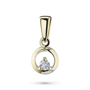 

Pendant in yellow gold with a diamond