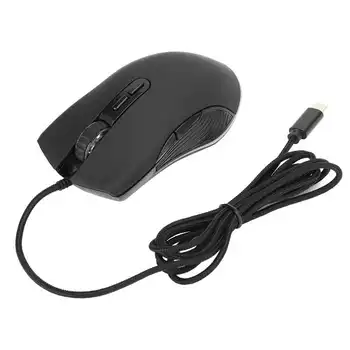 

Type-C USB Wired Gaming Mouse with RGB Backlit Silent Ergonomic Mouse 800/1200/1600/3200 Adjustable DPI Laptop Accessories