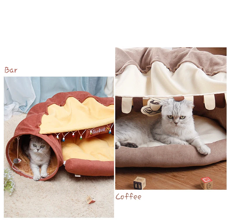 Складные съемные кошачьи туннельные трубки, интерактивные игрушки для домашних животных, звуковое бумажное кольцо, Колокольчик для кошек, хорьков, щенков