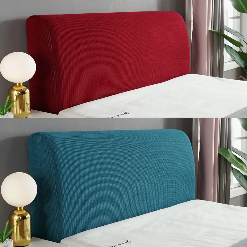 Bed Headboard Slipcover Protector Stretch Solid Color Dustproof Cover