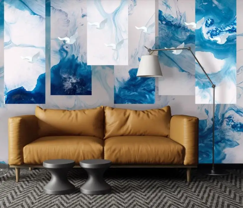 Custom 3d wallpaper New European ink landscape wallpapers for bed room living walls TV backdrop | Обустройство дома