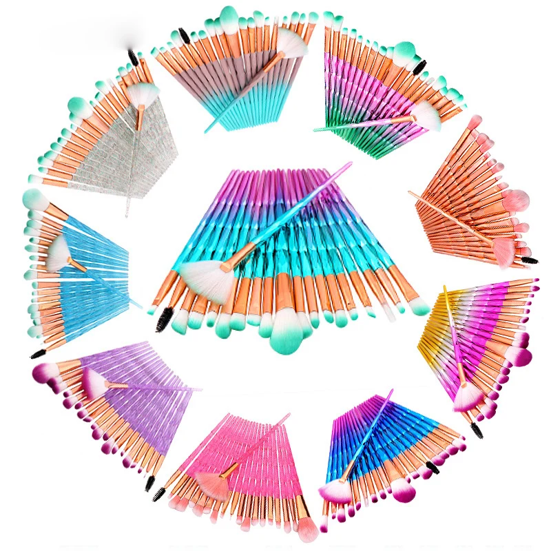 Набор кистей для макияжа с градиентом 20 шт./комплект | Красота и здоровье