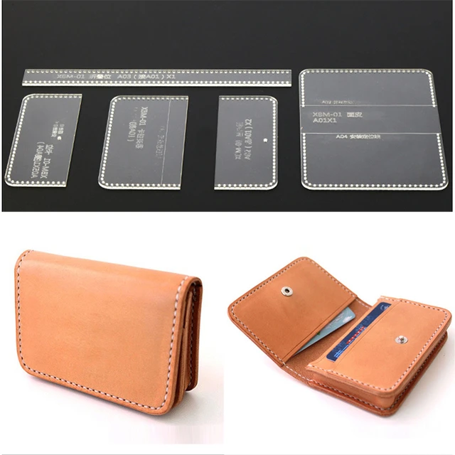 Card Holder Acrylic Template Bag Leather Pattern Acrylic Leather Pattern Leather  Templates for Card Bag 