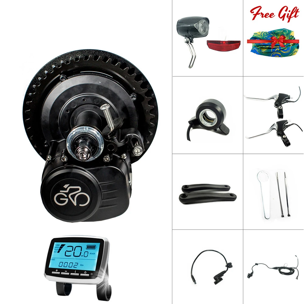 

BULU TSDZ2 Tongsheng Midmotor 36/48V 250/350/500W Mid Drive Motor Electric Bicycle Kit Torque Sensor LCD Display Light