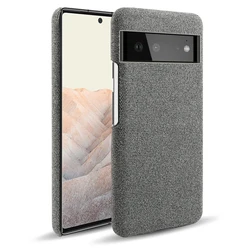 Luxury Fabric Antiskid Cover with Cloth Texture Fit for Pixel 5A 5G (Dark Gray)