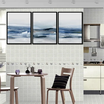 

Sea Waves Ocean Blue Nature View Posters and Prints Canvas Decorative Paintings Home Wall Art for Dining Room Living Room