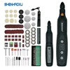 Cordless Electric Drill Grinder Rechargeable Removable Battery Engraving Woodworking LED 5 Speed Rotary Tool Dremel Engraver 1
