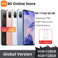 Global Versie Xiaomi Mi 11 Lite 5G Ne 8Gb 128Gb Smartphone Snapdragon 778G Octa Core 64MP camera 6.55 