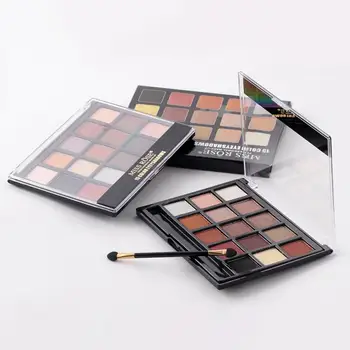 

MISS ROSE 15 Colors Shimmer Matte Eyeshadow Palette Pressed Eye Shadow Nude Shimmer Pigment Smoky Beauty Cosmetic Tool