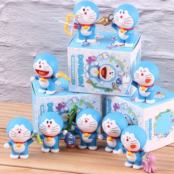 

Cartoon Doraemon Mini Japanese Anime Action Figures PVC Doraemon Figure Model Toys Doll Gift for Kids 9pcs/set