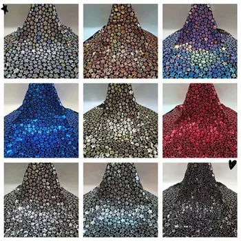 

Nigerian Lace Fabric 2020 red/Black High Quality Sequins French Velvet Lace Fabric Embroidered Tulle African Lace Fabric