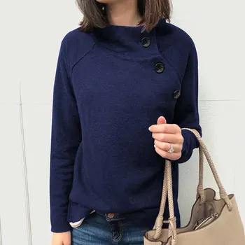 

Autumn Winter Sweatshirt Women Warm Loose Sweatshirt Female Hoody Ladies High Neck Womens Hoodies Pullover Sweatshirts