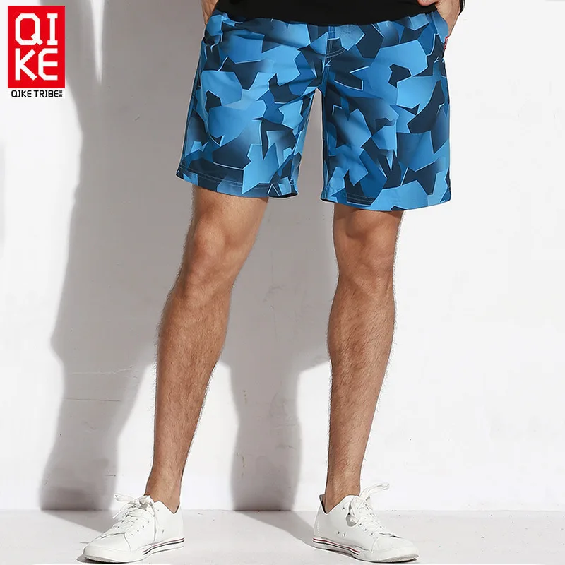 

Chic New Style Geometry Printed MEN'S Beach Pants Casual Quick-Dry Summer Outdoor Shorts Beach Holiday Hot Springs Pants