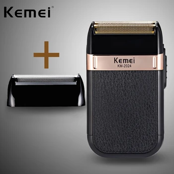 

KEMEI New shaving machine USB charging reciprocating double mesh gold and silver knife mesh washable shaver km-2024 5