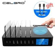 40 Вт Мульти Usb зарядное устройство концентратор мобильный телефон беспроводной зарядное устройство станция несколько Usb порт зарядная док-станция подставка Настольный держатель адаптер переменного тока ЕС