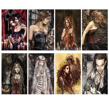 

Diy Diamond Painting Full Round Drill 5D Victoria Frances Vampires Home Decor Wall Art Diamond Embroidery Cross Stitch Handcraft