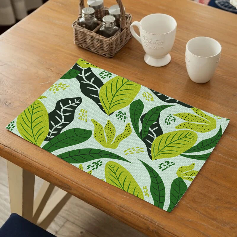

Fuwatacchi Pastoral Style Placemat for Dining Table Dessert Table Napkin Mats Drink Coasters Rectangle Table Mat Kitchen Decor