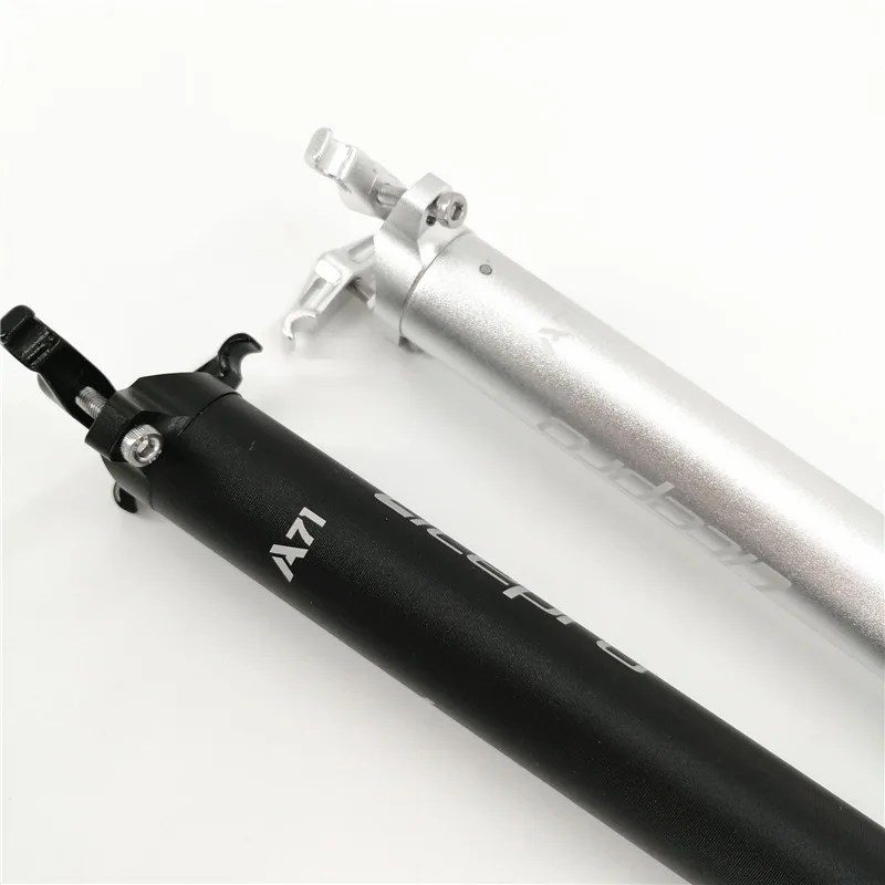 Litepro A71 Sattelstütze 31,8mm * 600mm Für Brompton Sattelstütze Aluminium Legierung 6061 Faltrad Sitz Rohr Schwarz silber – Detail 5