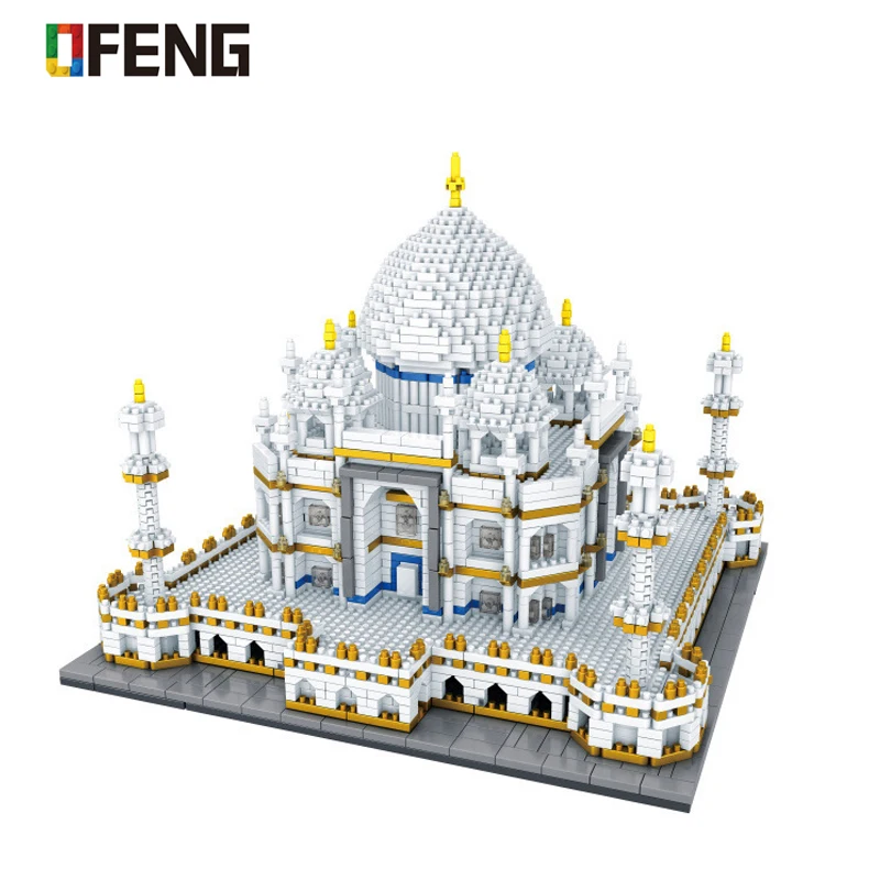 World Famous Architecture Building Blocks Saint Basil's Cathedral Chinese Style House Statue Liberty Bricks Toys Gifts for Kids