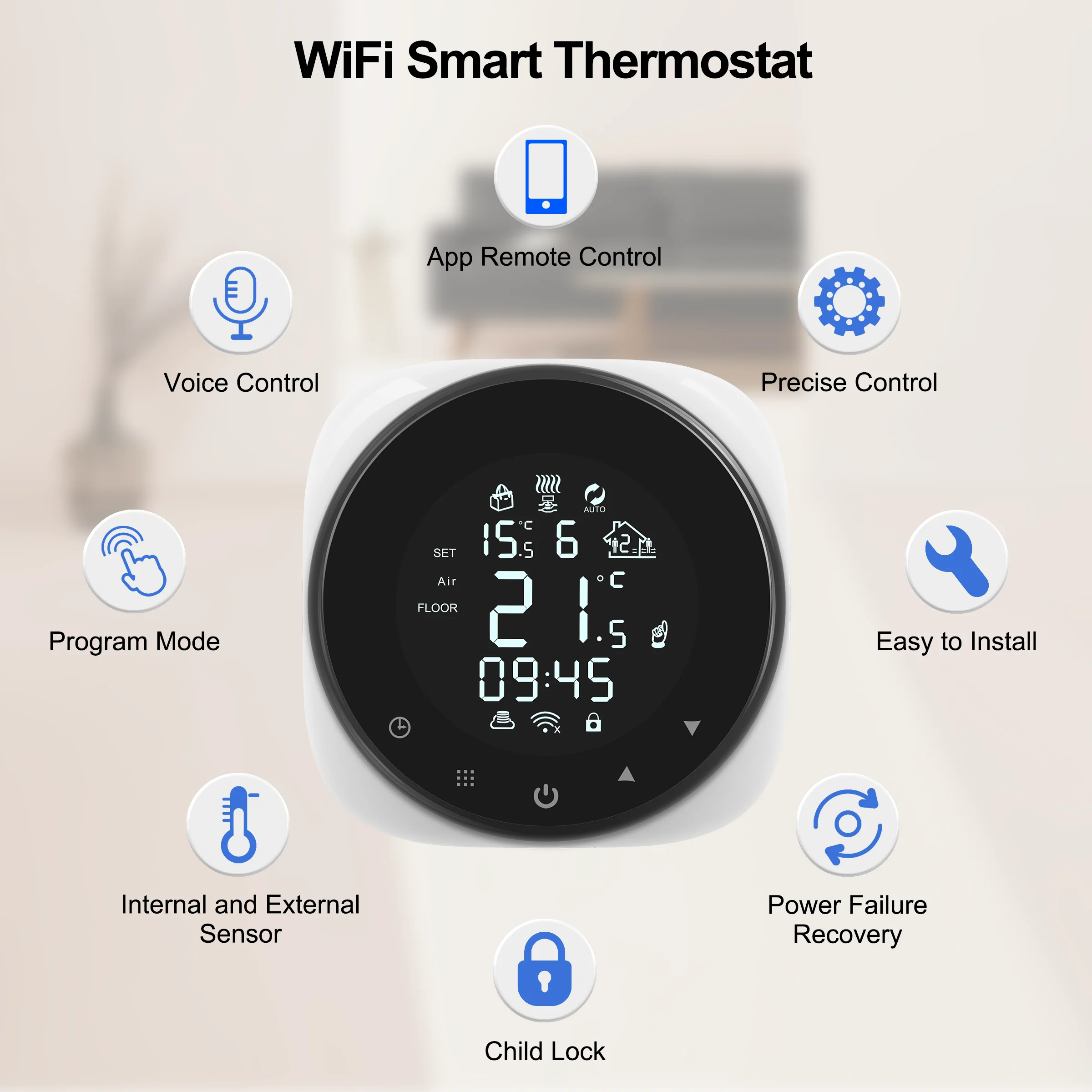 Умный Wi Fi термостат Tuya контроллер температуры для воды/Электрического Подогрева