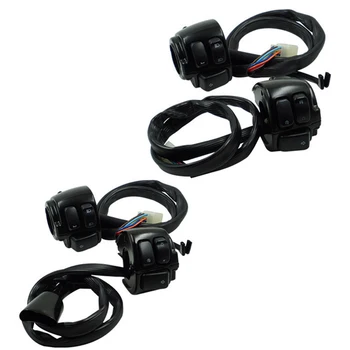 

1 Pair 25mm Handlebar Control Switch Kill Start Turn Signal Switch Button With Wiring Harness For Harley