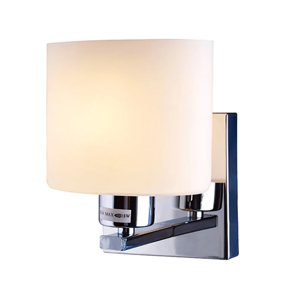 

ICOCO High Quality Modern Wall Light Cover Glass Shape Chrome Lamp Sconce Corridor Living Lamp Shade