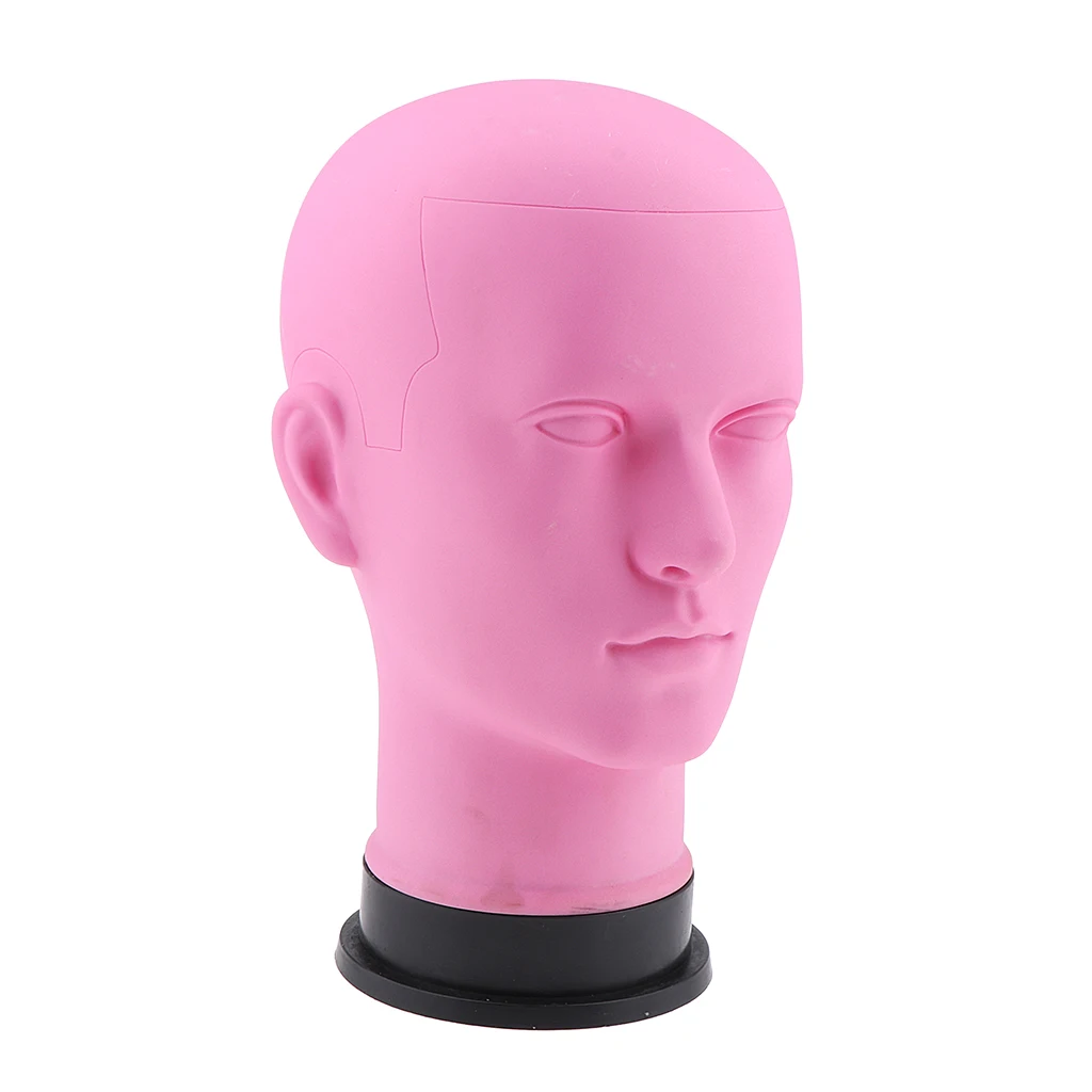 Lifelike Male Mannequin Head Display Stand Wig Making Makeup Practice Holder,Head Height: 12 Inches;Circumference: 21 Inches