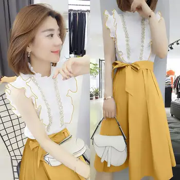 

With Sashes Nice Summer Dresses Women Flare Ruffles Sleeveless Patchwork Dress Sequins Dimond Elegant Dresse Party Dresses NS208