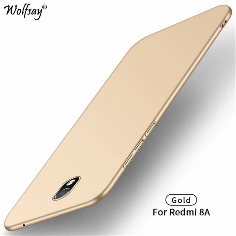 Gold Для Xiaomi Redmi 8A чехол Роскошный ультра гладкий тонкий жесткий чехол для телефона для Xiaomi Redmi 8A защитный чехол для Xiaomi Redmi 8A - Цвет: Gold