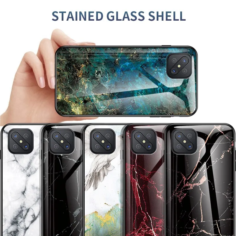 Чехол под мрамор для OPPO A92S A52 A91 A12 A12E чехол A8 A7 A5 A1K K3 A92020 противоударный | Мобильные