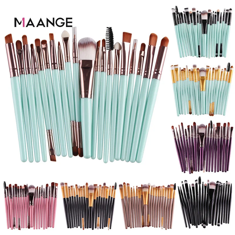 

20Pcs Eye Makeup Brushes Set Eyeliner Eyelash Lip Eye Shadow Foundation Brushes Powder Make Up Cosmetic Beauty Tool Kit