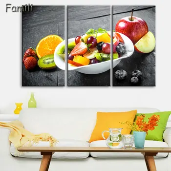 

Wall Art Canvas Paintings Fruits 3 Panel Dropship Print Home Decor Wall Hangings For Living Room Kitchen No Frame