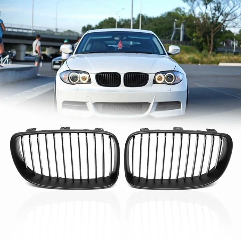 Передний бампер Спортивная решетка для BMW E81 E82 E87 E88 1 серии LCI 2007 2013 (матовый