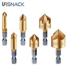 

3pcs 6pcs HSS Chamfer Countersink Chamfer Drill Bit 1/4" Hex Shank 90 Degree Wood Chamfering Cutter 6mm-19mm Woodworking Tools