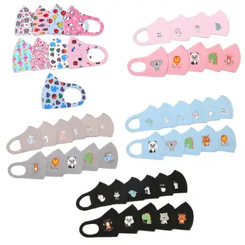

10Pcs Reusable PM2.5 Kid Anti FluMask Breathable Washable Sponge Dustproof Mouth Mask for Children Random Pattern for Children