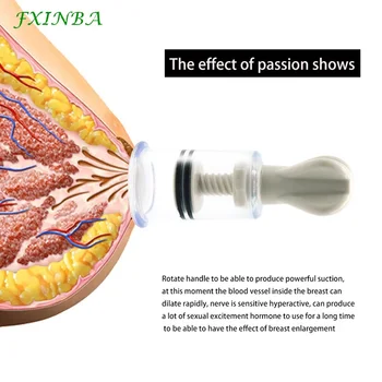 FXINBA 2Pcs Breast Nipple Sucker Clitoris Suction Bdsm Bondage Massager Nipple Vacuum Pump Enlarger Sex Toys for Women Adults 2