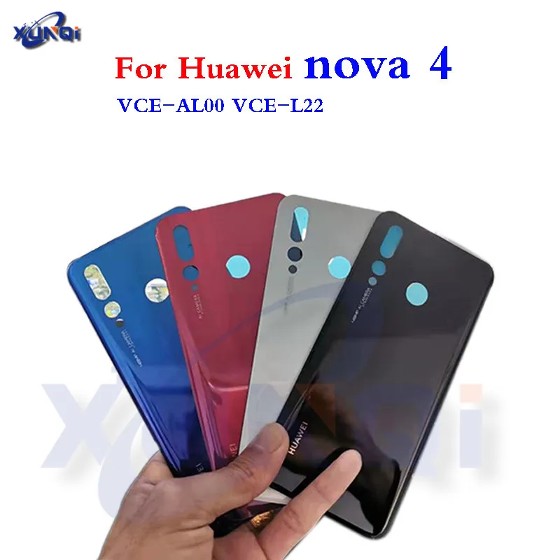 

For Huawei nova 4 back battery cover Replacement Parts For Huawei nova4 Back Cover case VCE-AL00 VCE-L22 With Camera Lens