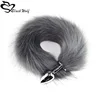 Enchufe de Metal largo Anal tapón juguete sexual Animal papel jugar Cosplay cola de zorro sexo productos tienda trasero Sexy macho adultos Accesorios ► Foto 1/6
