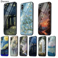 Чехол для мобильного телефона из стекла ТПУ для iPhone 5 5S 6 6s 7 8 Plus X XR XS Max Shell Cover Claude Monet Art защита