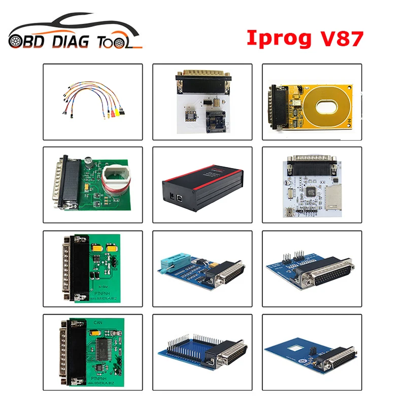 V87 Iprog Programozó Az Immo Airbag Resethez Iprog Pro V87 Can Can Bus/K-Line/Rfid/5Pcs Szonda Adapterek Cserélje Ki A Tango/Carprog/Digiprogot