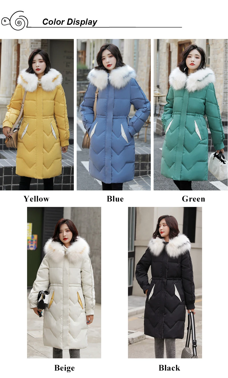 Новое поступление 2019, зимняя куртка для женщин с искусственным мехом, с капюшоном, Дамская парка, верхняя одежда, теплое Женское пальто