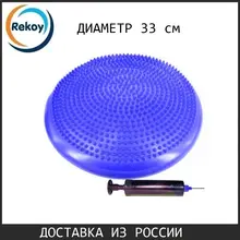 Балансировочный диск 33 см с насосом Rekoy массажная подушка балансировочная сфера Балансировочный диск 33 см с насосом Rekoy массажная подушка балансировочная сфера