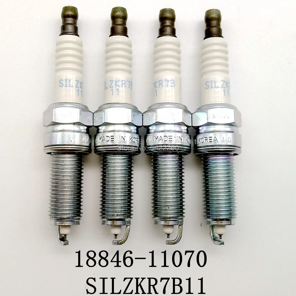 4 шт. 18846-11070 SILZKR7B11 Автомобильная иридиевая Свеча зажигания подходит для hyundai ELANTRA GENESIS SANTA Fе i40 ix35 SONATA OPTIMA CARENS SOUL
