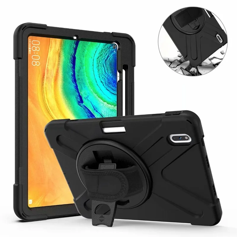 Case For Huawei MatePad Pro 10.8 inch 2019 MRX-W09 W19 AL09 AL19 pencil holder Stand shoulder Strap Shockproof Silicone case | Компьютеры