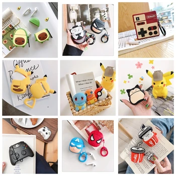 

Cartoon Bluetooth Earphone Case For Apple Airpods 1 2 Case Wireless Headset Storage Box Bag For Airpods Silicone Protective Case