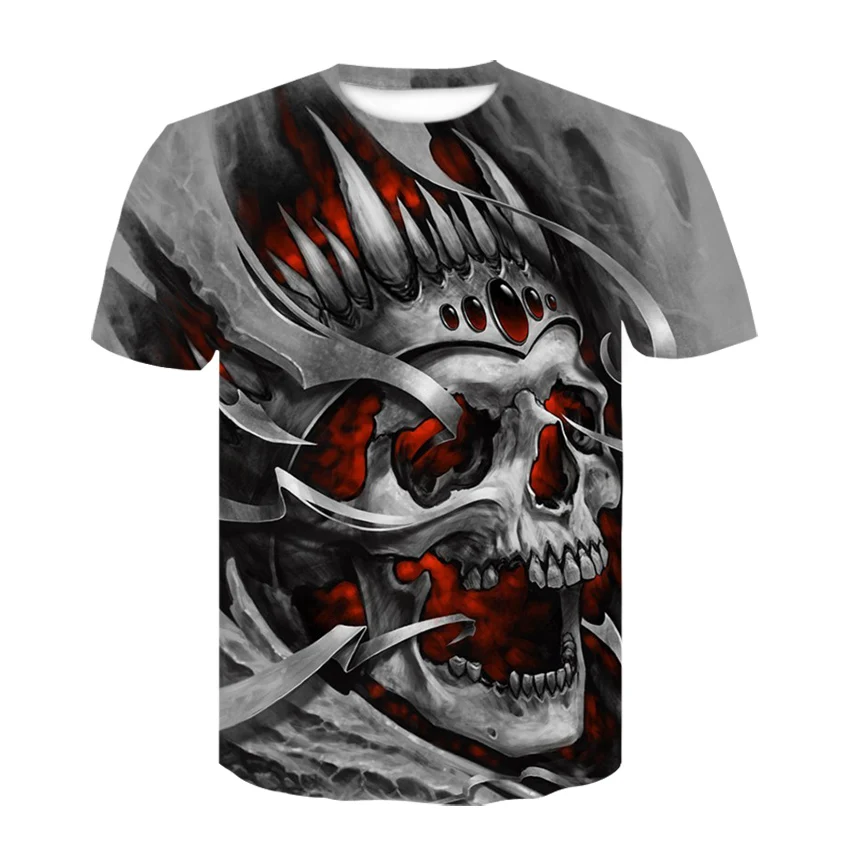 DEWIN Du Thunder Skull Футболка мужская женская хип-хоп летняя футболка Camisa Masculina женская футболка унисекс футболка harajuku - Цвет: D633