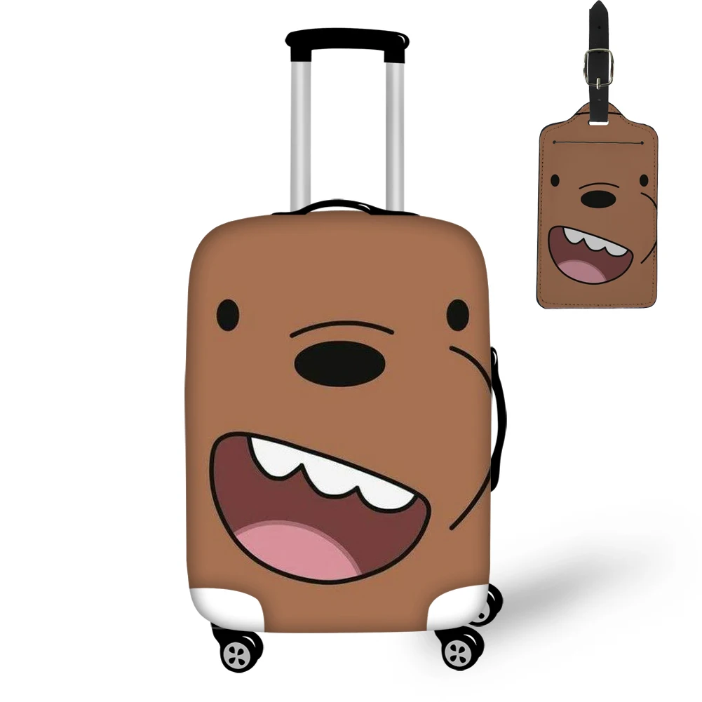 Thikin милый чехол для багажа с рисунком «Мы Голые Медведи» и бирка, чехол с рисунком медведя из мультфильма, чехлы для туризма, удобство